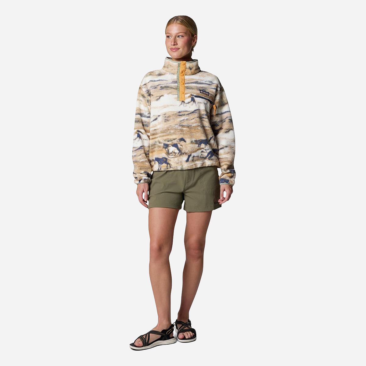 AN321342 Helvetia II Printed Half Snap Fleece Vest Dames