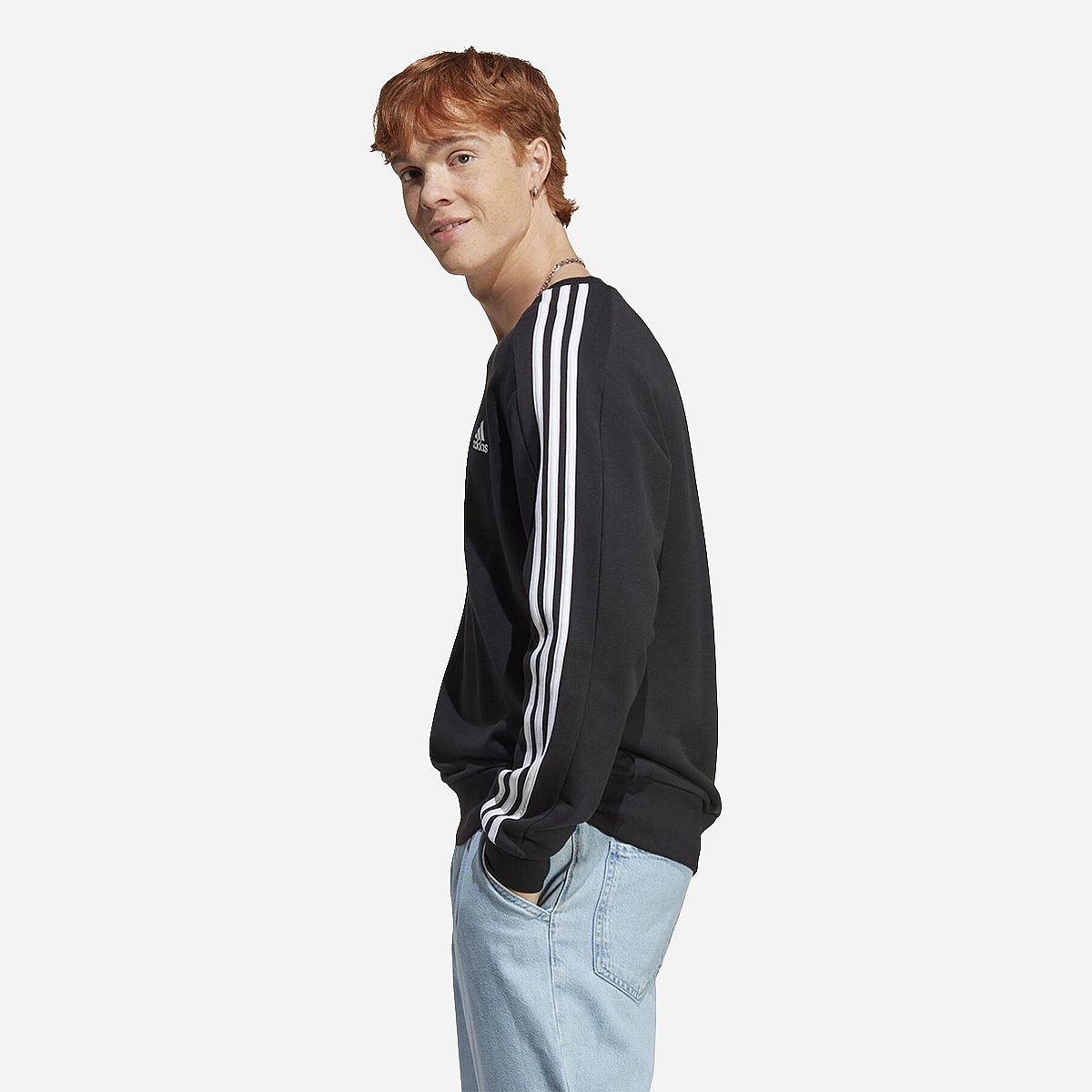 AN319880 3 Stripes French Terry Sweater Heren