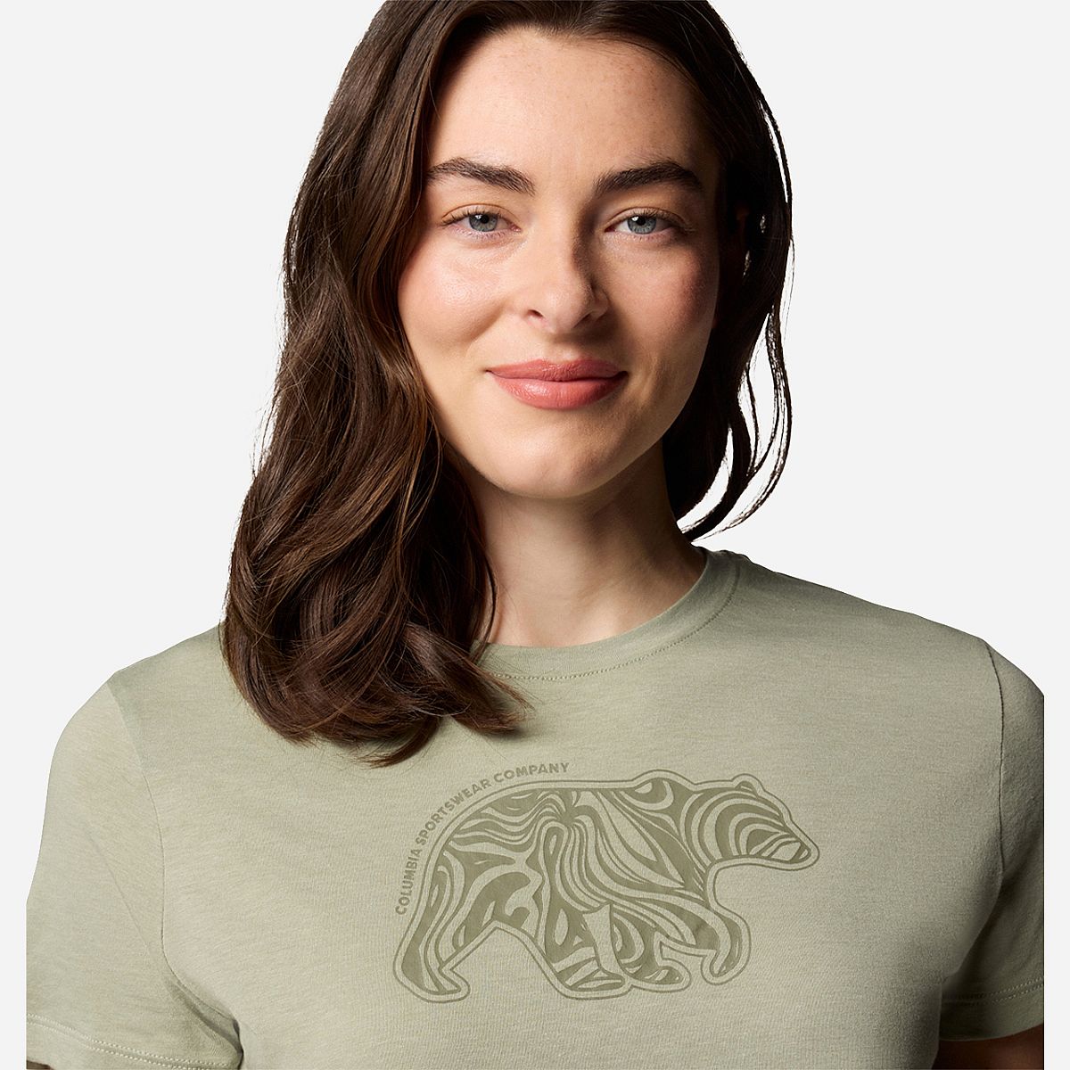 AN321416 Ruby Springs Graphic Fitted Short Sleeve Dames