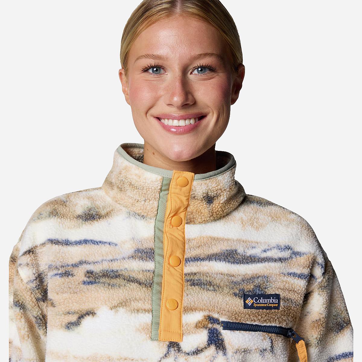 AN321342 Helvetia II Printed Half Snap Fleece Vest Dames