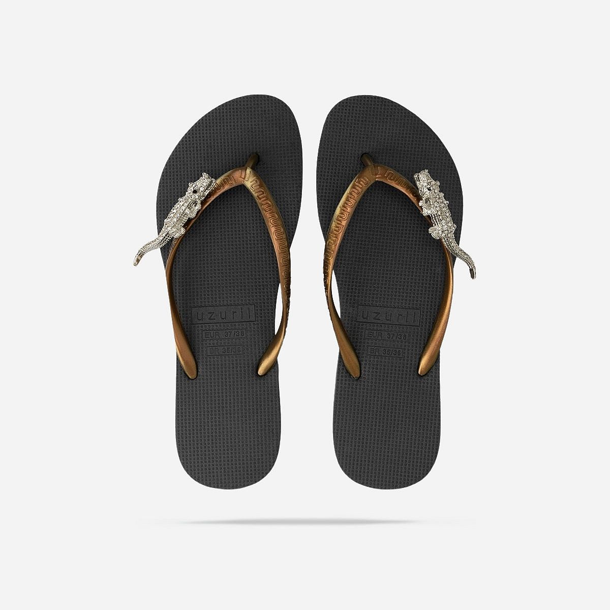 AN325568 Silver Crocodile Switch Slippers Dames