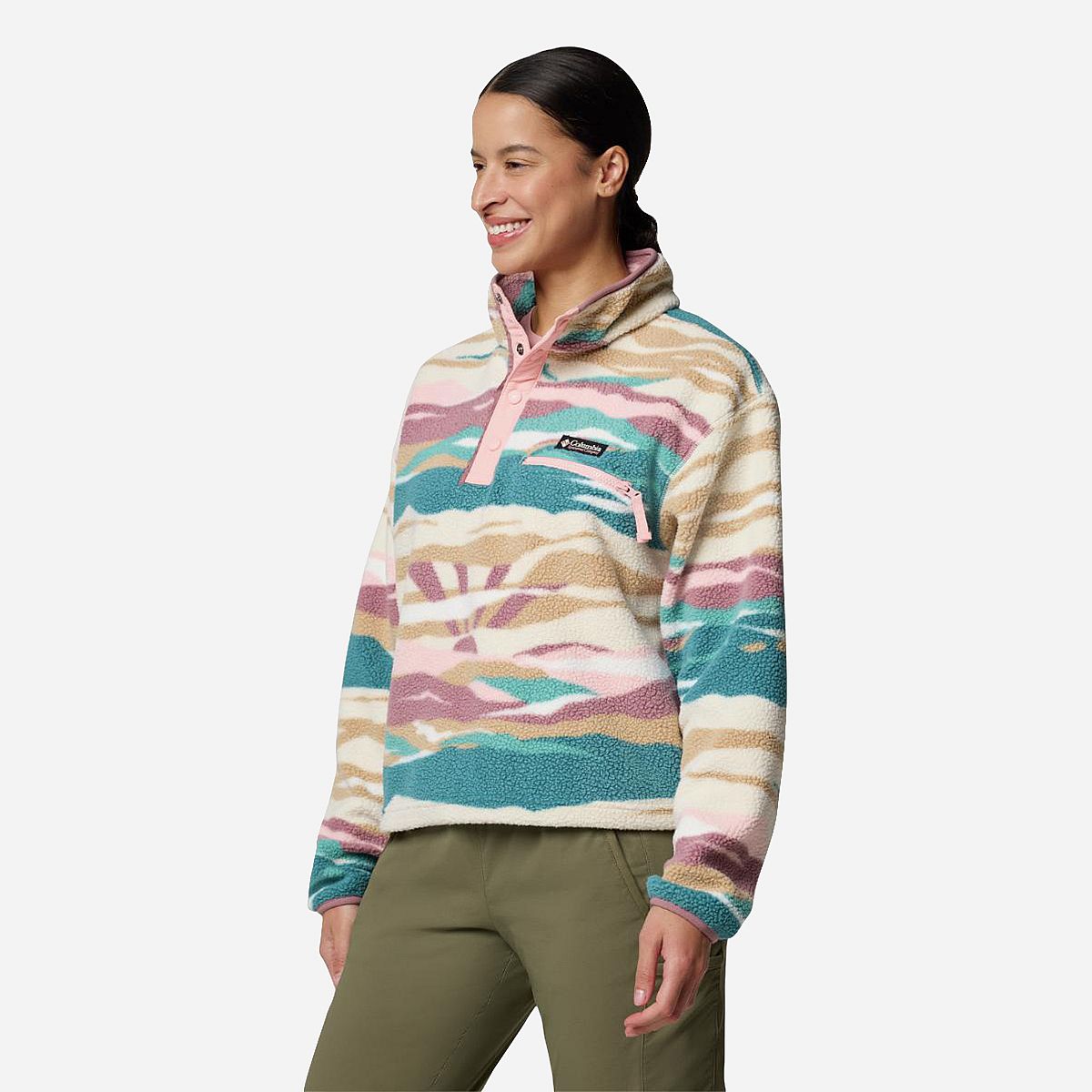 AN321343 Helvetia II Printed Half Snap Fleecevest Dames