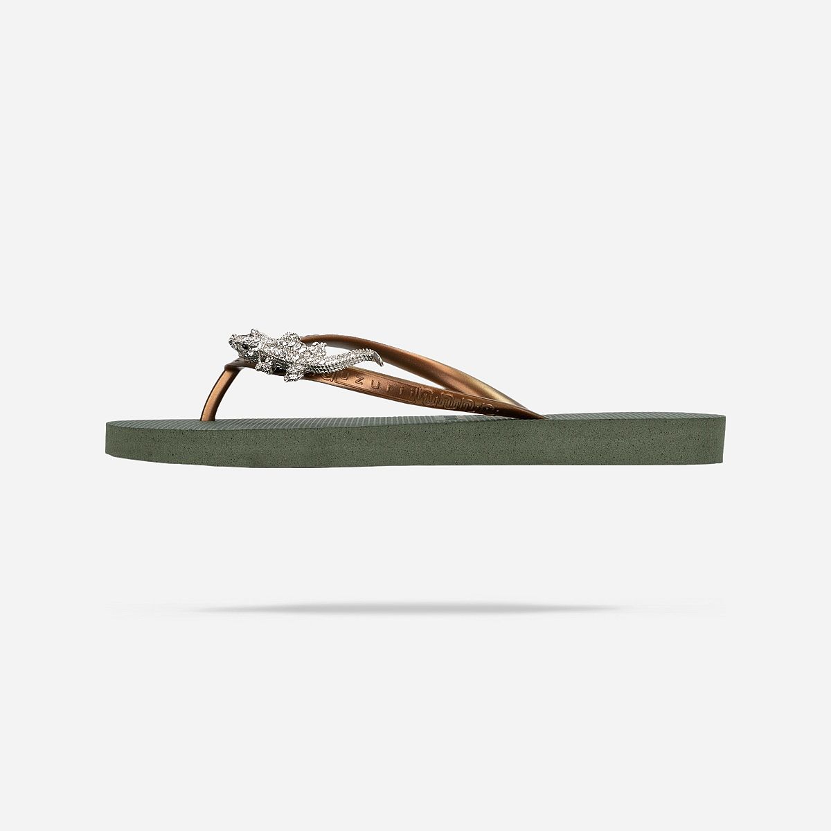 AN325569 Silver Crocodile Switch Slippers Dames