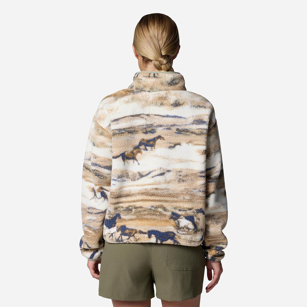 AN321342 Helvetia II Printed Half Snap Fleece Vest Dames