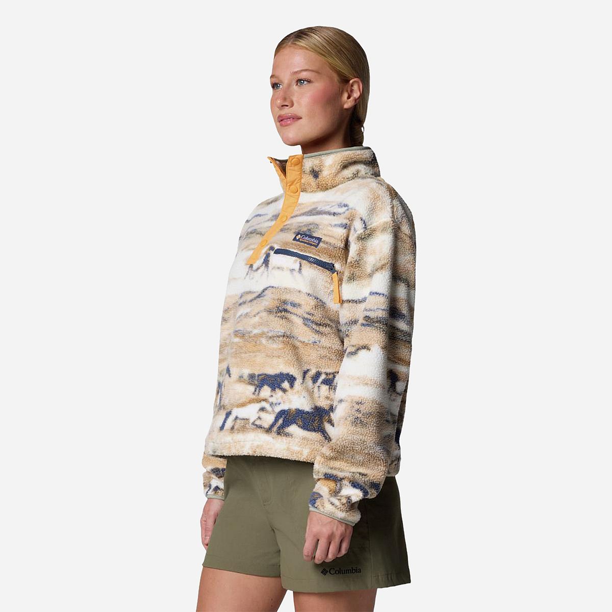 AN321342 Helvetia II Printed Half Snap Fleece Vest Dames