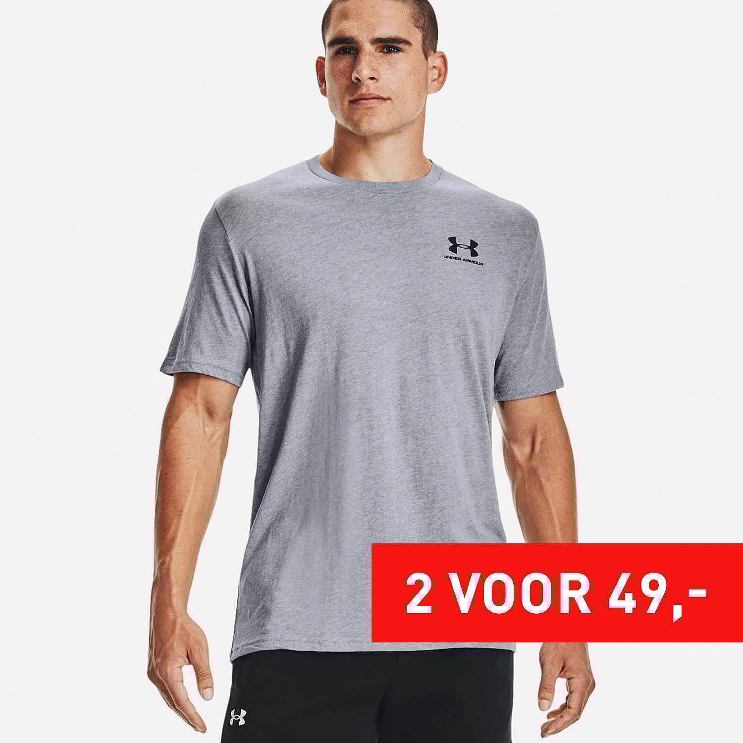AN288000 UA Sportstyle Left Chest Shirt Heren