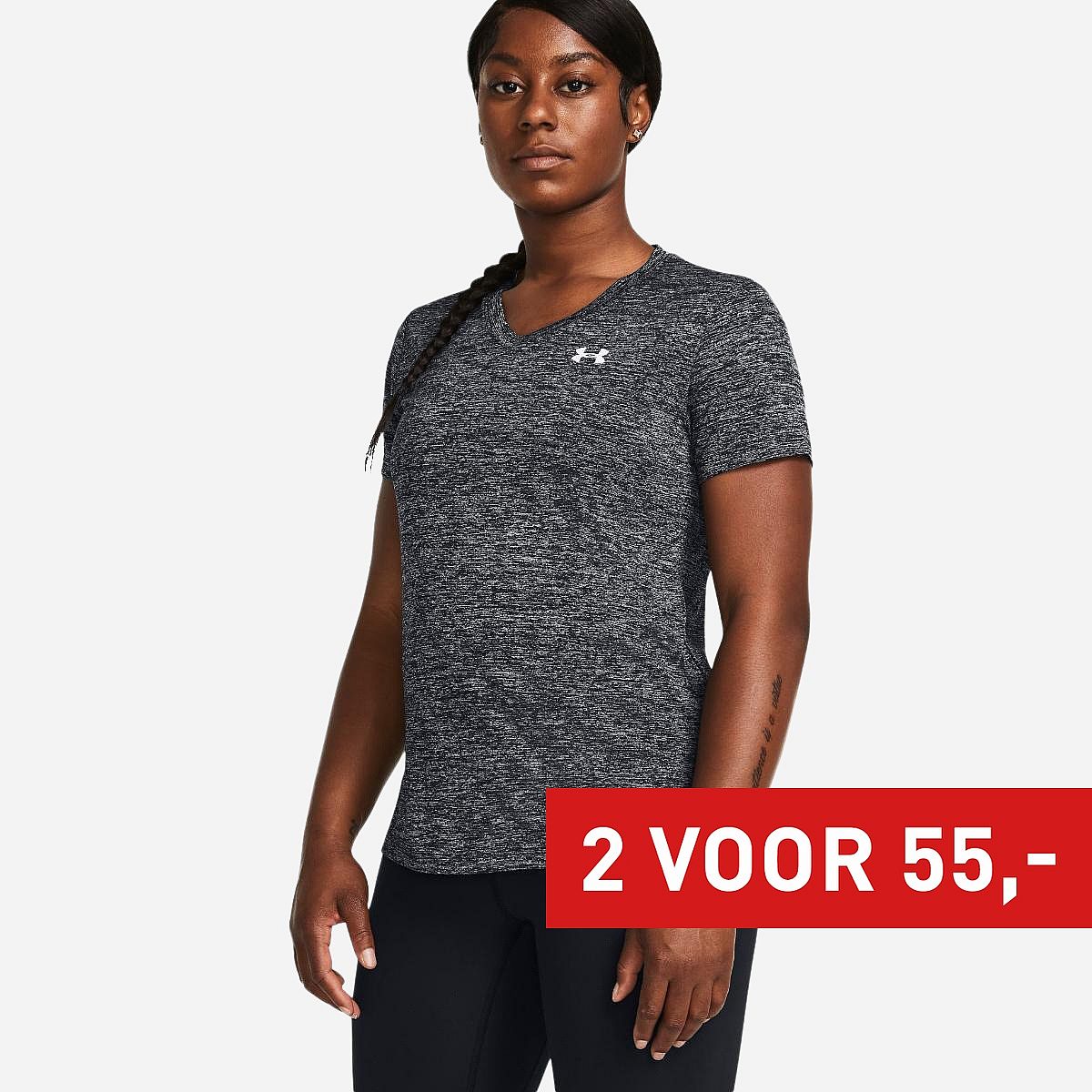 AN310581 Tech Twist V-hals T-shirt Dames