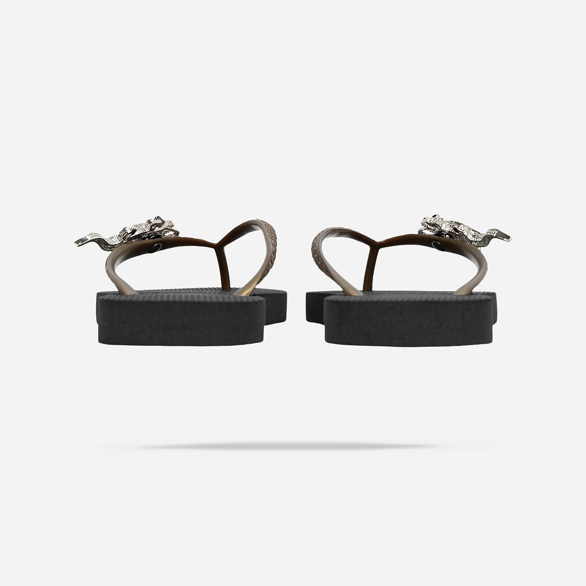 AN325568 Silver Crocodile Switch Slippers Dames