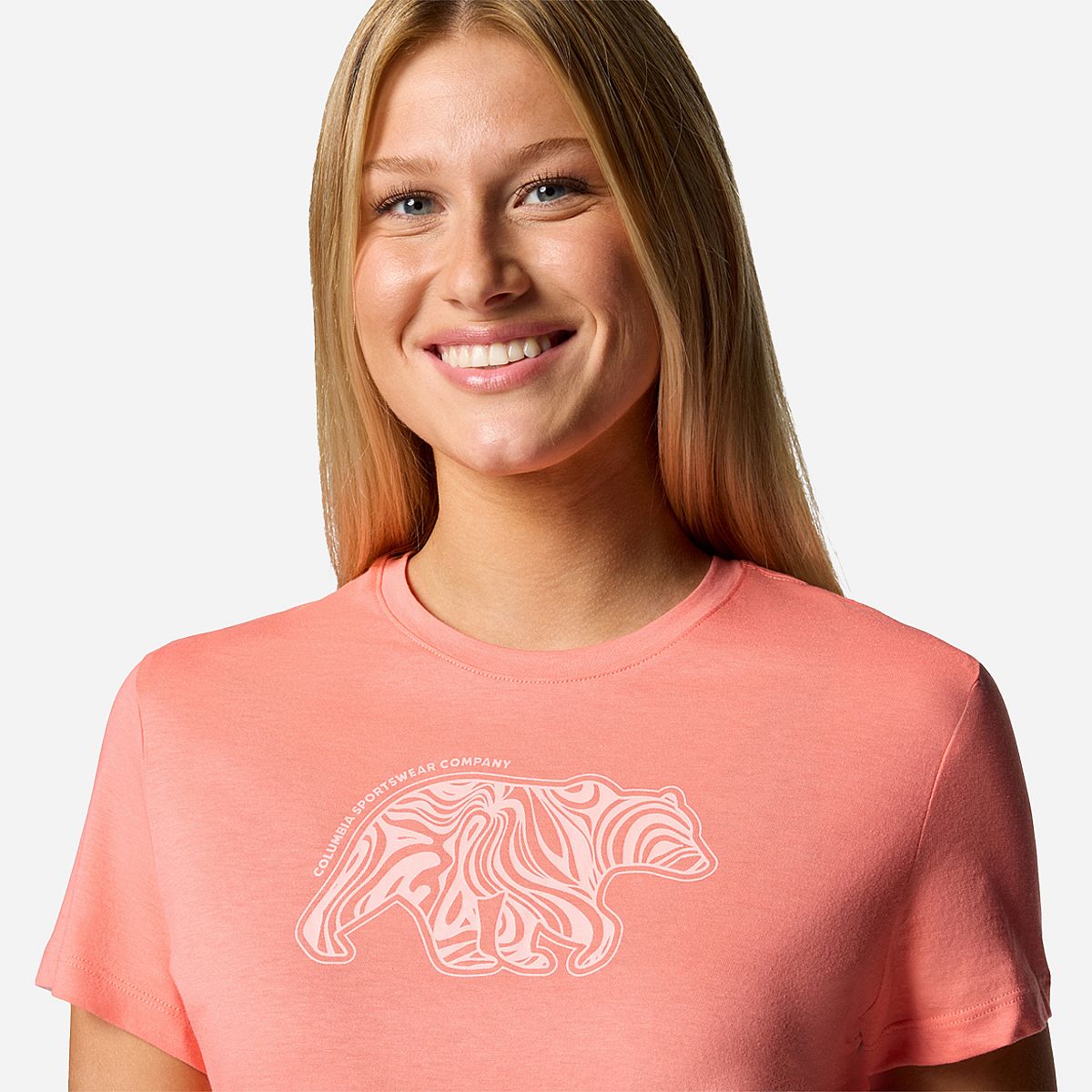 AN321418 Ruby Springs Graphic Fitted Short Sleeve Dames