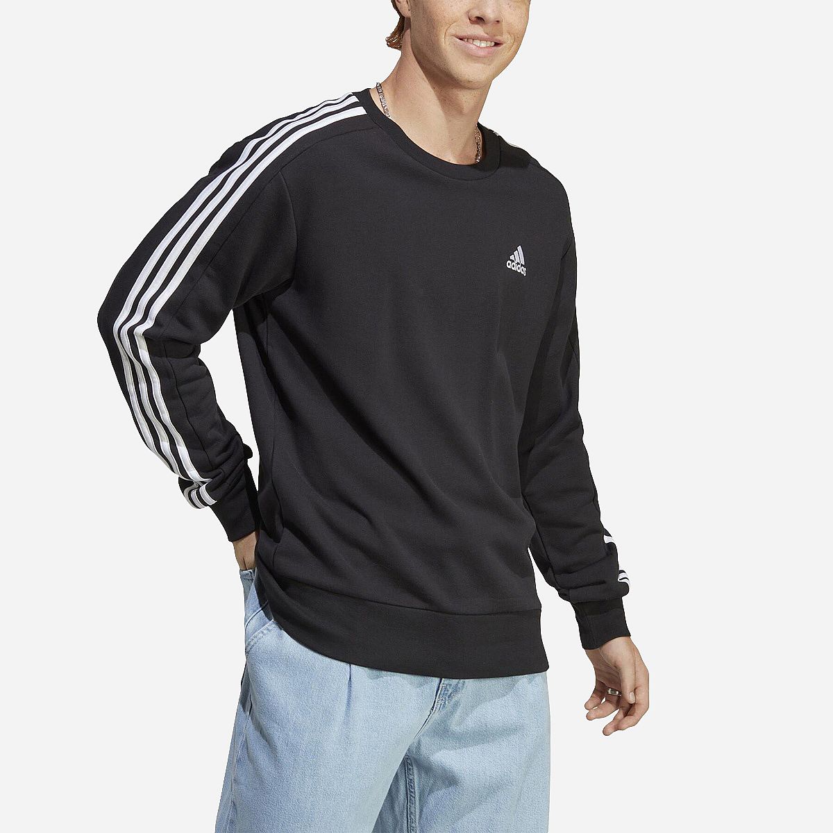 AN319880 3 Stripes French Terry Sweater Heren