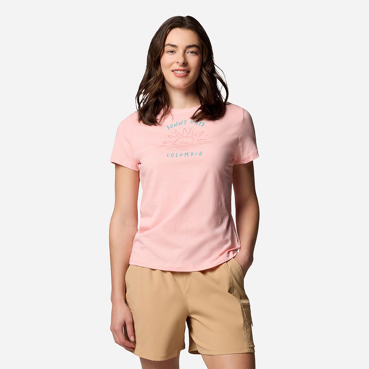AN321417 Ruby Springs Graphic Fitted Short Sleeve Dames