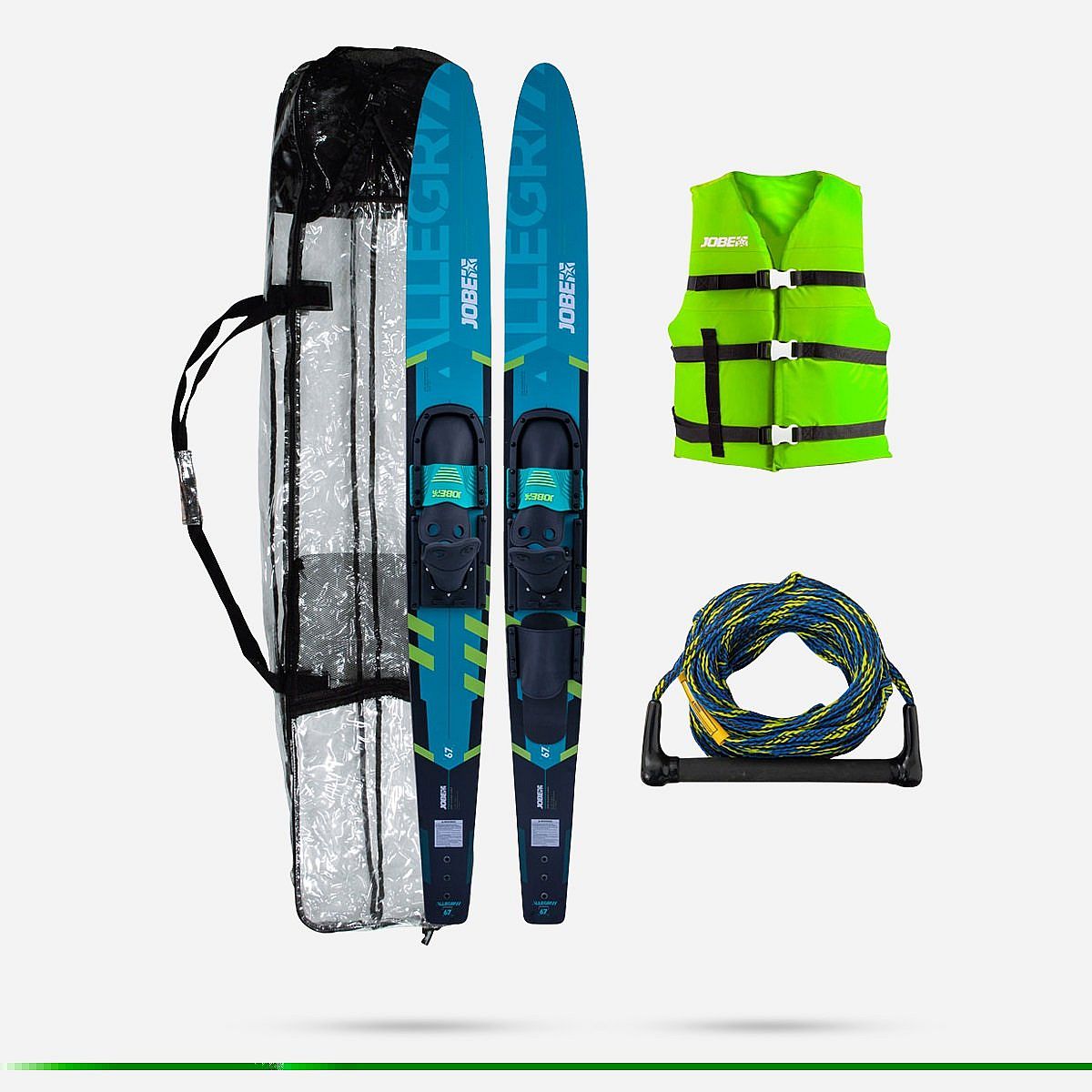 AN284972 Allegre 67" Combo Skis Teal Package