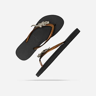 Uzurii Silver Crocodile Switch Slippers Dames
