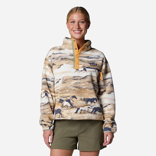 Columbia Helvetia II Printed Half Snap Fleece Vest Dames