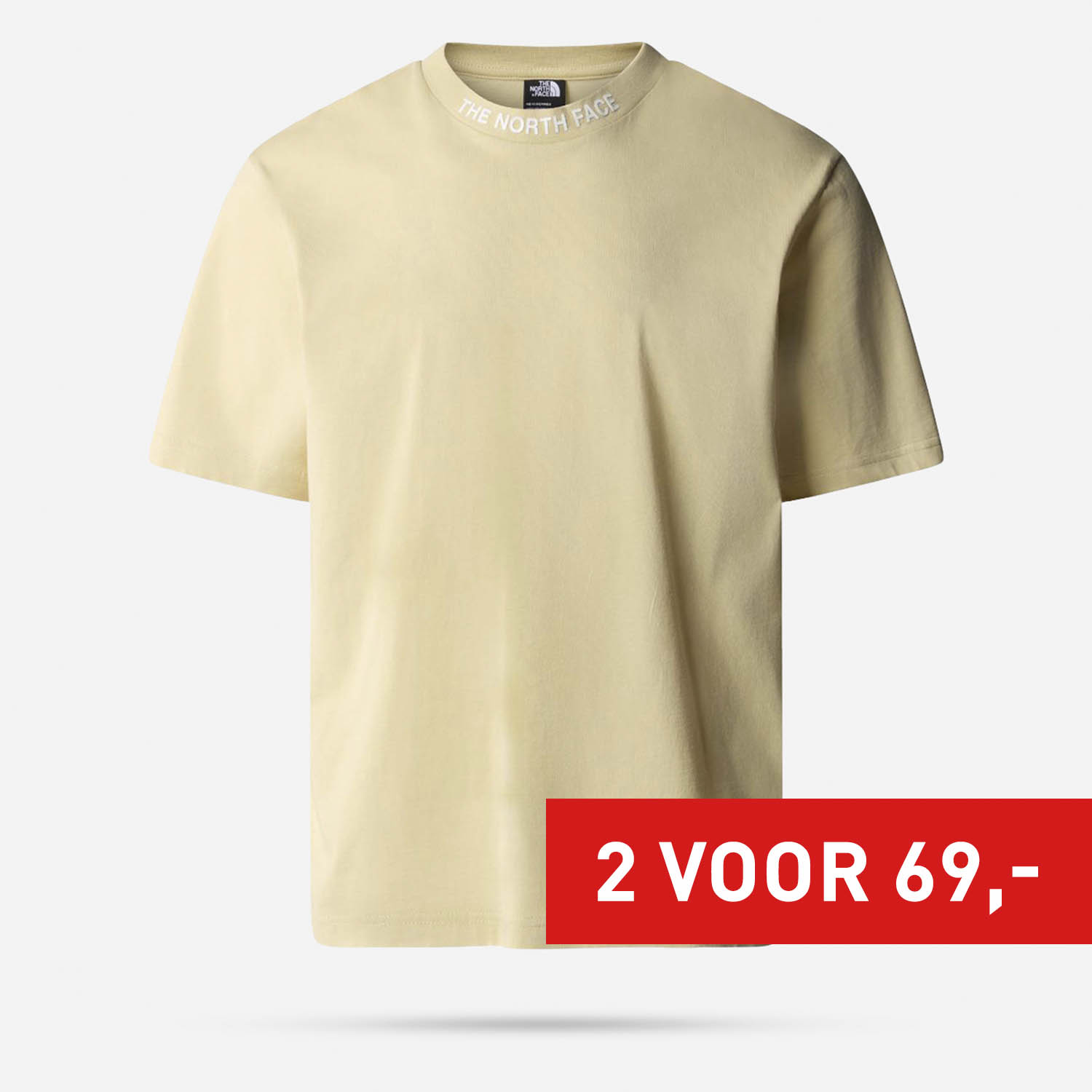 Beige north face t shirt sale