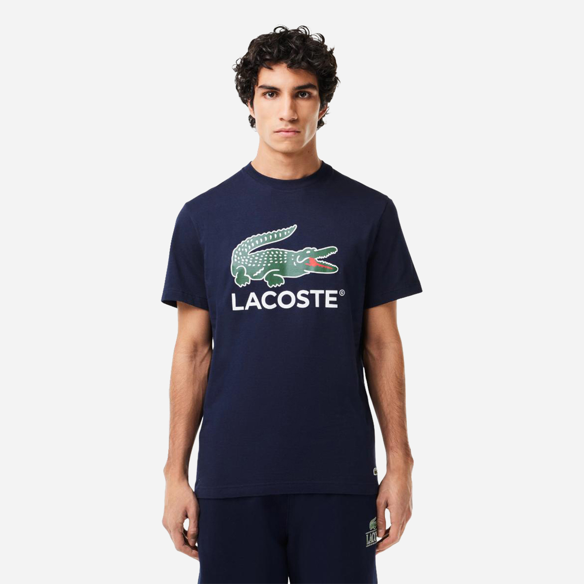 Lacoste shirt logo discount