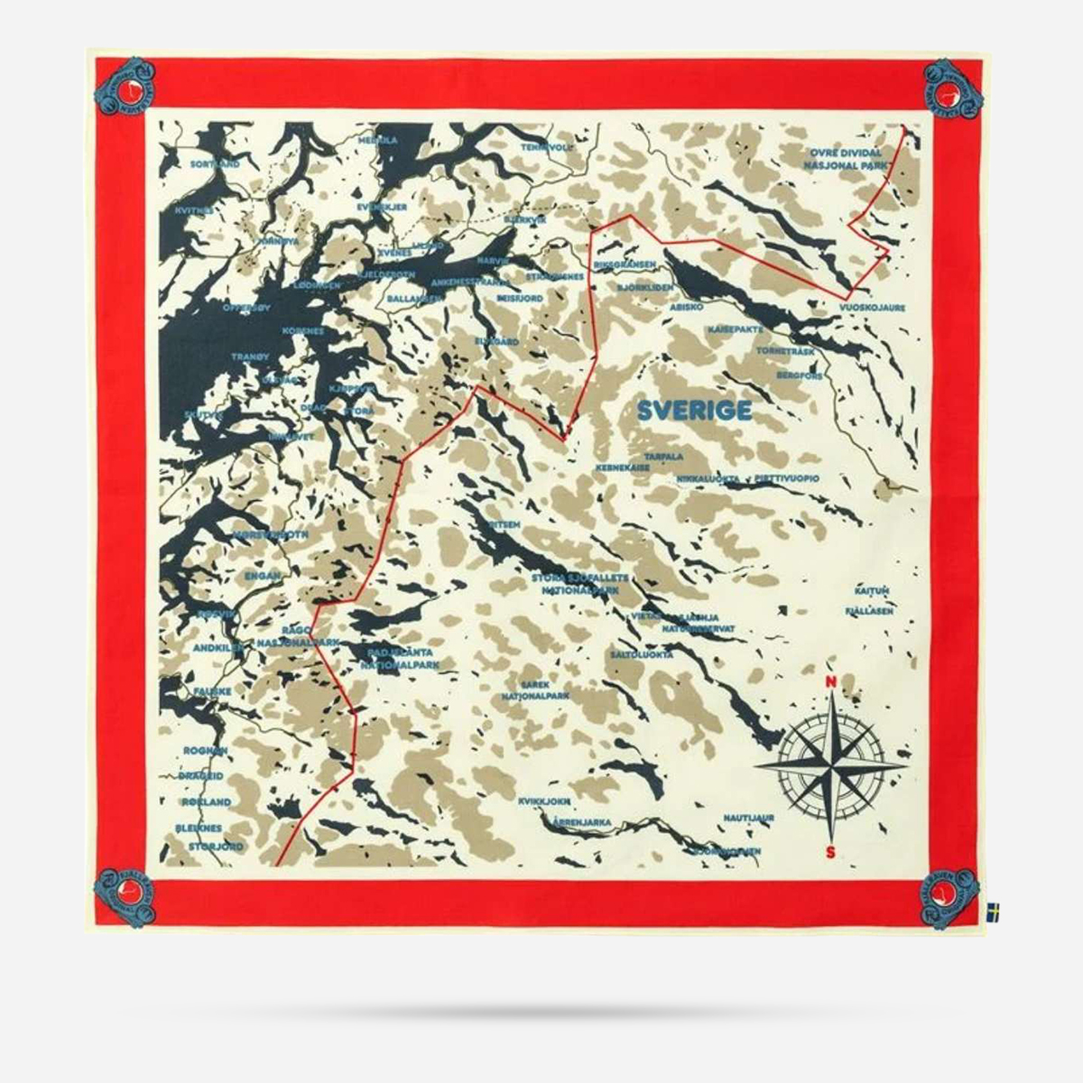 AN299386 Swedish Classic Map Scarf