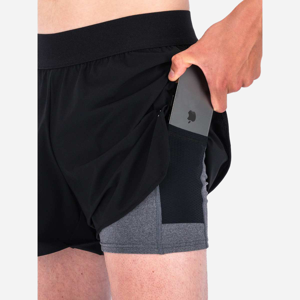 Fusion 2 in 1 Running Short Heren M 319066