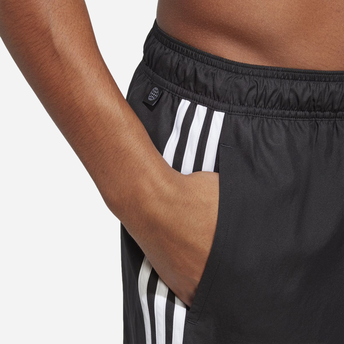 Adidas stripe cheap swim shorts